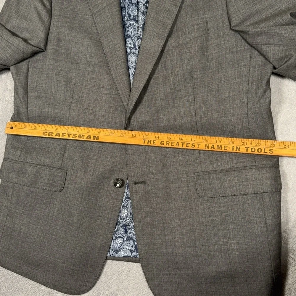 Mens 42 Suit Jacket Sport Coat Blazer Drago Super 160s Wool Surgeon Cuffs READ